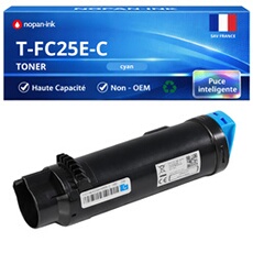 Toner compatible pour Toshiba T-FC25 T-FC25E-C 6AJ00000072 Cyan 26800 Pages