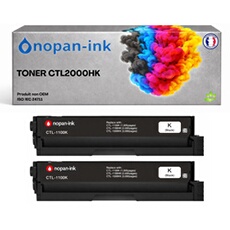 Pack de 2 Toners compatible pour Pantum CTL2000HK Noir 3 500 Pages