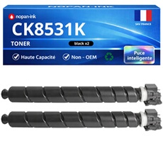 Pack de 2 Toners compatible pour Triumph-Adler CK8531K 1T02XD0UT0 Noir 30000 Pages