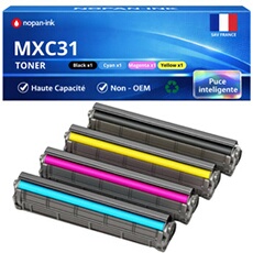 Pack de 4 Toners compatible pour Sharp MX31GTBA MX31GTCA MX31GTMA MX31GTYA Noir et Couleurs