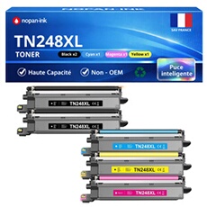 Pack de 5 Toners compatible pour Brother TN248XL Noir et Couleur 2300 Pages