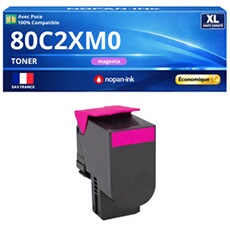 Toner compatible pour Lexmark 80C2XM0 80C2XME 80C0X30 802XM CX510 Magenta 4000 Pages