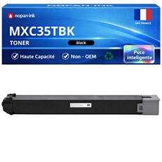 Toner compatible pour Sharp MXC35TBK MX-C35TBK Noir 9000 Pages