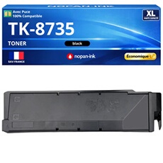 Toner TK8735 TK8735K 1T02XN0NL0 compatible pour Kyocera 7052 8052 Noir Haute capacité avec puce 85000 pages