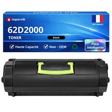 Toner compatible pour Lexmark 62D2000 Noir 6000 Pages