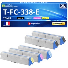 Pack 5 Toner 45536416 45536415 45536414 45536413 compatible pour OKI 931 Noir et Couleurs HC puce 24000 pages