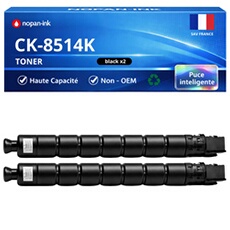 Pack de 2 Toners compatible pour Triumph-Adler CK-8514K CK8514 1T02ND0UT0 Noir 30000 pages