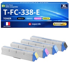 Pack 4 Toner 45536416 45536415 45536414 45536413 compatible pour OKI 931 Noir et Couleurs HC puce 24000 pages
