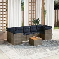 Salon de jardin modulable GENERIQUE 8 pieces gris resine tressee 62 x 62 x 69 cm