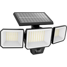Fyce, Applique Murale Solaire d'extérieur, 1,5 W, 2700 K, Noire, IP44 résistante aux intempéries
