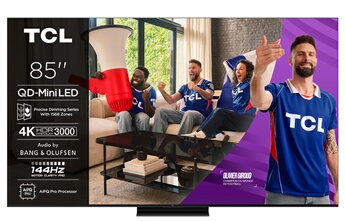 TV QD Mini LED Pro Tcl 85C79K 216 cm 4K UHD 2025 Aluminium brossé - vue 2