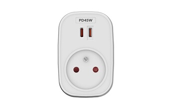 Prise murale Mobility Lab + 2 USB Type C - vue 2