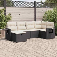 Salon de jardin modulable GENERIQUE noir 2 personnes resine tressee 62 x 62 x 69 cm 6 pieces