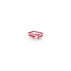Boite clip&close verre rectangulaire 0,45L - - Rouge - Verre