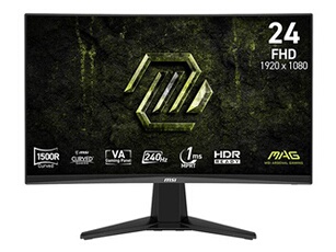 MAG 245C X24 - Ecran LED - incurvé - 24" (23.6" visualisable) - 1920 x 1080 Full HD (1080p) @ 240 Hz - VA - 300 cd/m² - 3000:1 - 1 ms - 2xHDMI,