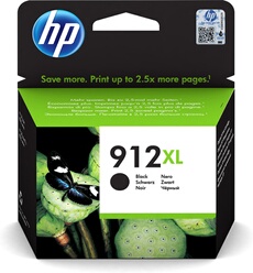 HP 912XL Cartouche d'Encre Noire grande capacité Authentique (3YL84AE) pour HP OfficeJet Pro 8010 series / 8020 series