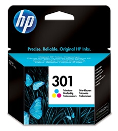 HP 301 Cartouche d'Encre Trois Couleurs Authentique (CH562EE)