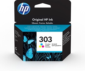 HP 303 Cartouche d'Encre Trois Couleurs Authentique (T6N01AE)