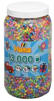 - 211-50 - loisir créatif - midi pot 13000 perles - mélange pastel