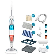 Aspirateur balai vapeur 2en1 filaire 1700w blanc/bleu RY8544WH