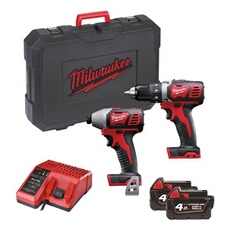 Pack 2 outils M18 18V BPP2D-402C (M18 BDD-402C/M18 BID-402C) + 2 batteries 4 Ah + chargeur en coffret - TOOL -4933447126