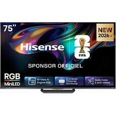 TV Hisense RGB Mini LED 4K 75UR8S 189 cm 2026 - vue 2