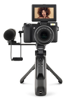 AGFA PHOTO Kit Vlogging VLG 4K Optical 24MP Vidéo 4K Zoom Optique 8x Écran LCD 3 Capteur CMOS Trépied Powerbank Microphone Télécommande Carte Micro SD Incluse Batterie Lithium Neuf - vue 5