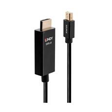 - Câble adaptateur - Mini DisplayPort mâle pour HDMI mâle - 50 cm - blindé - noir - rond, support 4K, puce active