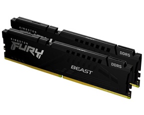 FURY Beast - DDR5 - kit - 32 Go: 2 x 16 Go - DIMM 288 broches - 5200 MT/s / PC5-41600 - CL40 - 1.25 V - mémoire sans tampon - on-die ECC - noir