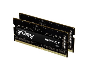 FURY Impact - DDR4 - kit - 16 Go: 2 x 8 Go - SO DIMM 260 broches - 3200 MT/s / PC4-25600 - CL20 - 1.2 V - mémoire sans tampon - non ECC - noir