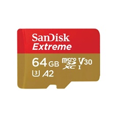 Extreme - Carte mémoire flash (adaptateur microSDXC vers SD inclus(e)) - 64 Go - A2 / Video Class V30 / UHS-I U3 / Class10 - microSDXC UHS-I