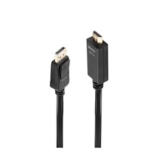 - Câble adaptateur - DisplayPort mâle verrouillé pour HDMI mâle - 50 cm - passif, support 4K