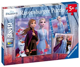 Puzzles 3 x 49 pièces Le voyage commence Disney Frozen La Reine des Neiges 2
