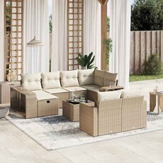 vidaXL - Salon de jardin modulable - 11 pièces - Résine tressée - Beige - 62 x 55 x 69 cm