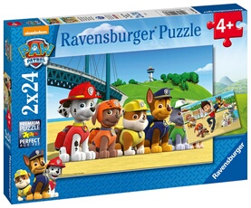 Puzzles 2 x 24 pièces Chiens héroïques Pat Patrouille
