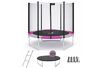 Kangui - Trampoline rond ?300cm avec filet, ?chelle, b?che et kit d'ancrage - RALLI 300