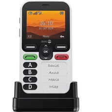 Leva X10 - 4G téléphone de service - RAM 64 Mo / Mémoire interne 128 Mo - microSD slot - 320 x 240 pixels (60 Hz) - blanc et noir