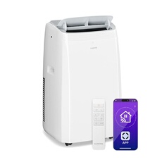 Grandbreeze Climatiseur mobile smart 12000 BTU jusqu'à 56 m² Classe énergétique A+ Silencieux Blanc