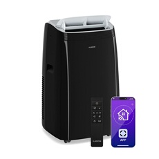 Grandbreeze Climatiseur mobile smart 12000 BTU jusqu'à 56 m² Classe énergétique A+ Silencieux Noir