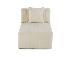 Bestmobilier Beige Nova - Module D'assise - En Velours