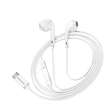 Ecouteurs Filaires pour Galaxy S23 Fe USB-C avec Micro intégré Blanc