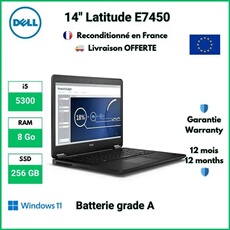 PC Portable stockage 256 Go Latitude 14 pouces RAM 8 Go