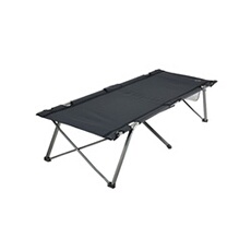 Lit de camp pliable - - Avec housse de transport - Noir - Dimensions 207 x 75 x 50 cm