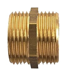 Mamelon double mâle 40/49 laiton -- D04007B