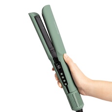 CERAMIC AIR STYLER DUAL - Lisseur-séchoir ionique 2-en-1 pour cheveux mouillés ou secs avec revêtement en céramique - Sauge