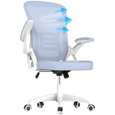Fauteuil de bureau - Chaise à Roulettes, Ergonomique Siège, Hauteur Réglable 10 cm, à Roulettes 360°,Violet