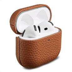 Accessoires audio Accezz Coque en cuir véritable pour AirPods Pro 2 - Cognac
