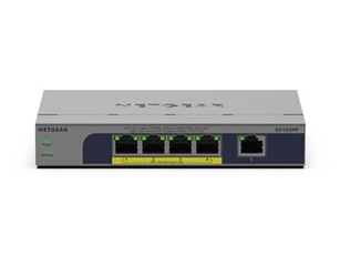 NETGEAR GS105P Commutateur non géré 1 x 101001000 + 4 x 101001000 PoE+ de bureau fixation murale PoE+ - vue 8