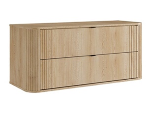 Meuble sous vasque suspendu - Coloris naturel clair - 120 cm - FILOR