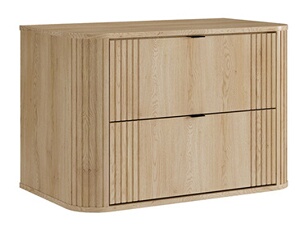 Meuble sous vasque suspendu - Coloris naturel clair - 80 cm - FILOR